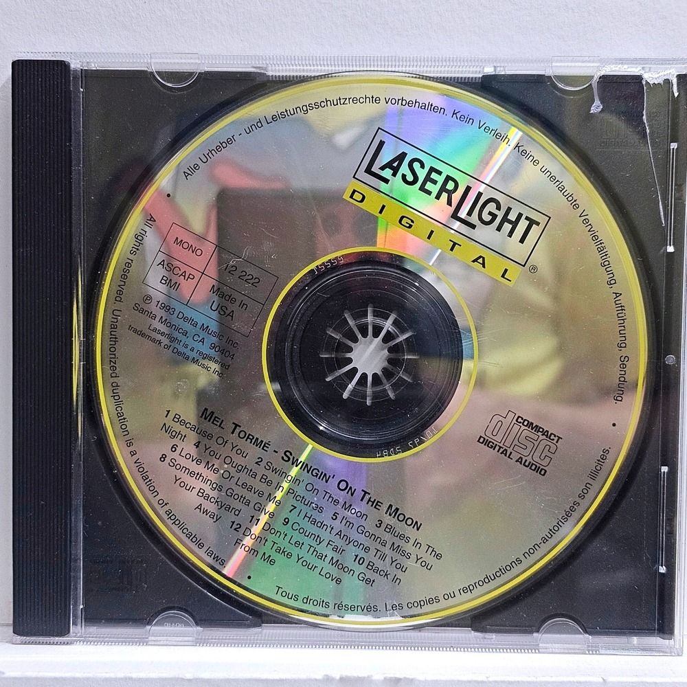 Mel Torme Swingin' On The Moon‎ CD Jazz Mono 1946-1959 LaserLight 12 222 USA
